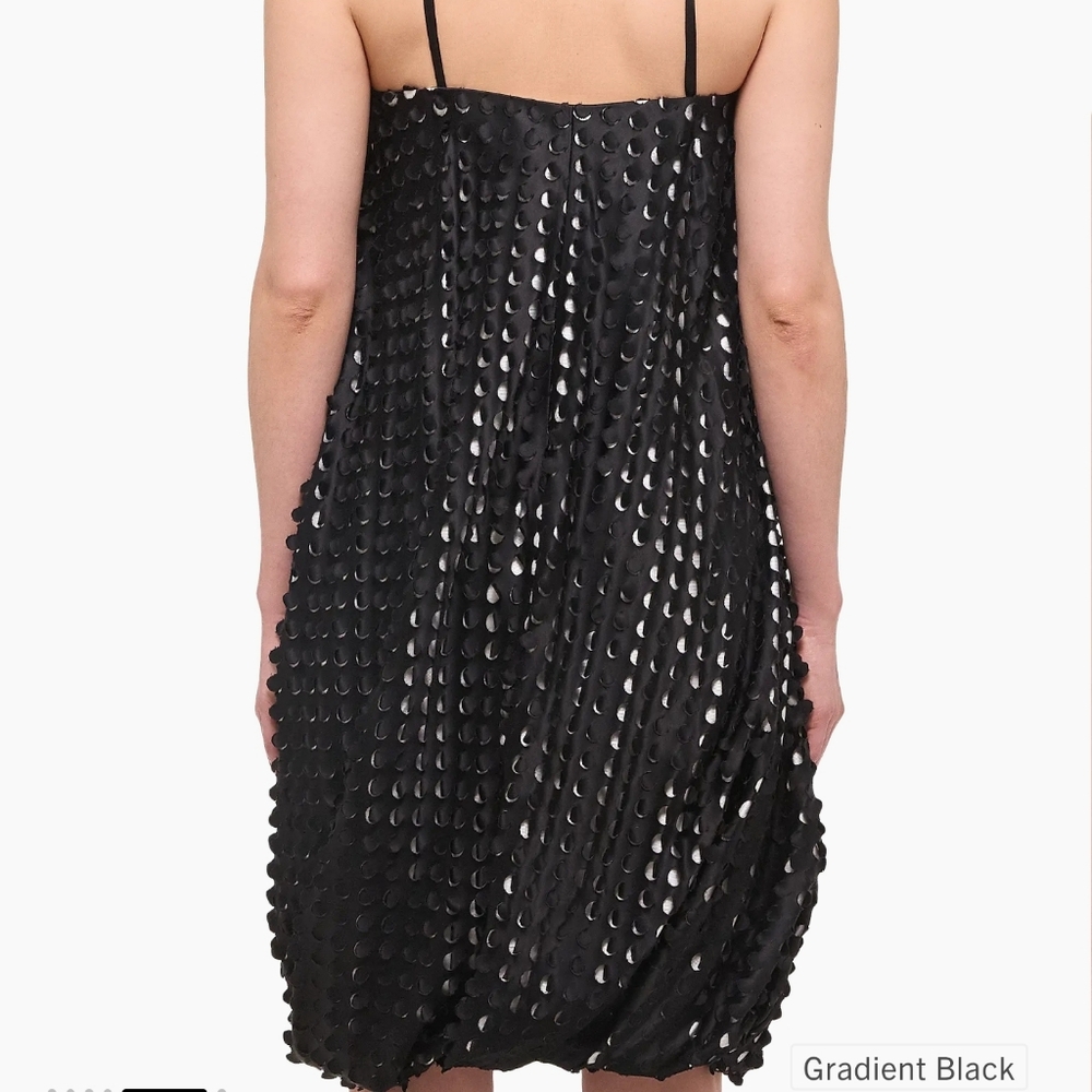 ​NWT Helmut Lang Hole Punch Bubble Dress Black Size 8 - Picture 3 of 15